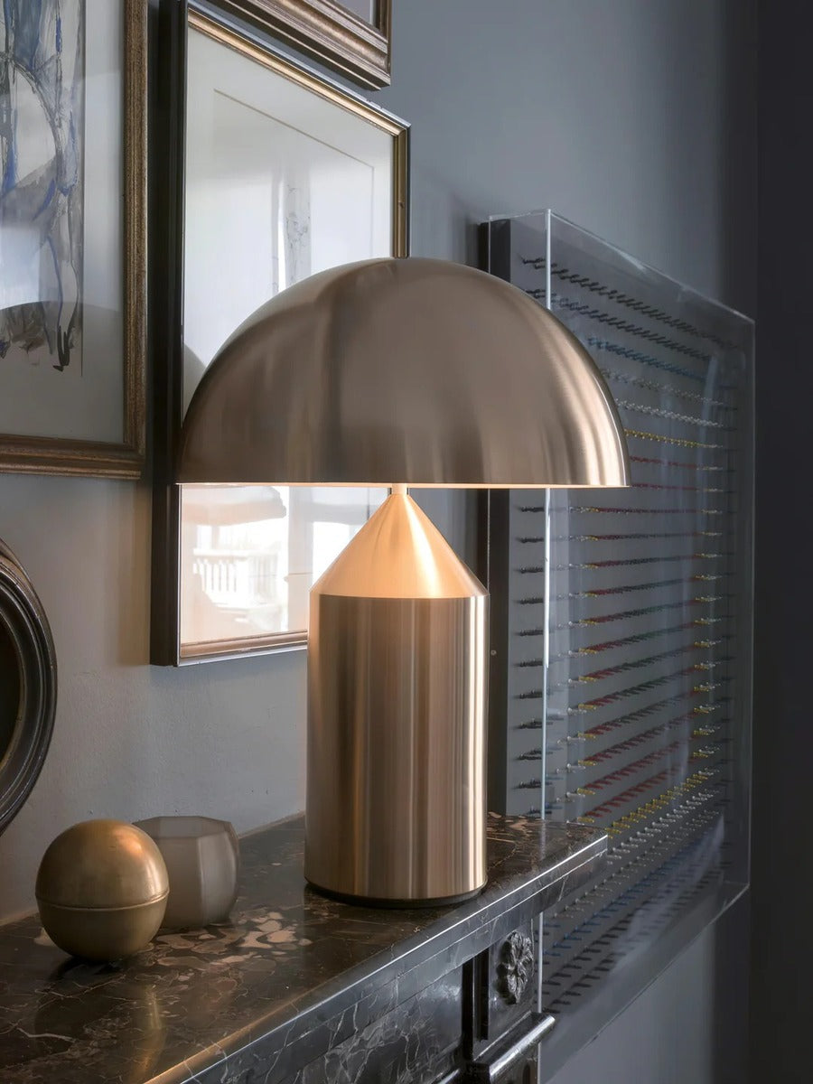 Table Lamp with Minimalist Hemispherical Shade