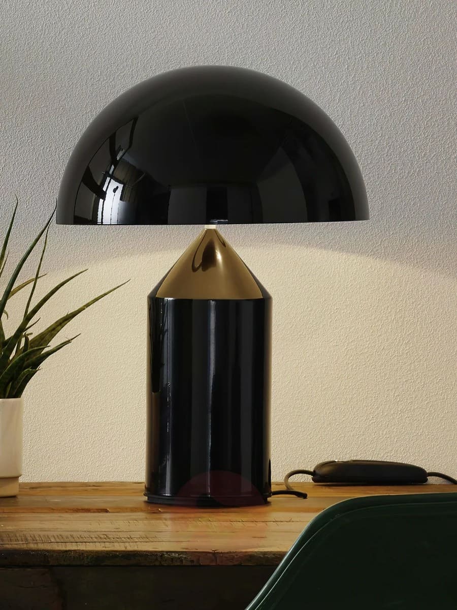 Table Lamp with Minimalist Hemispherical Shade