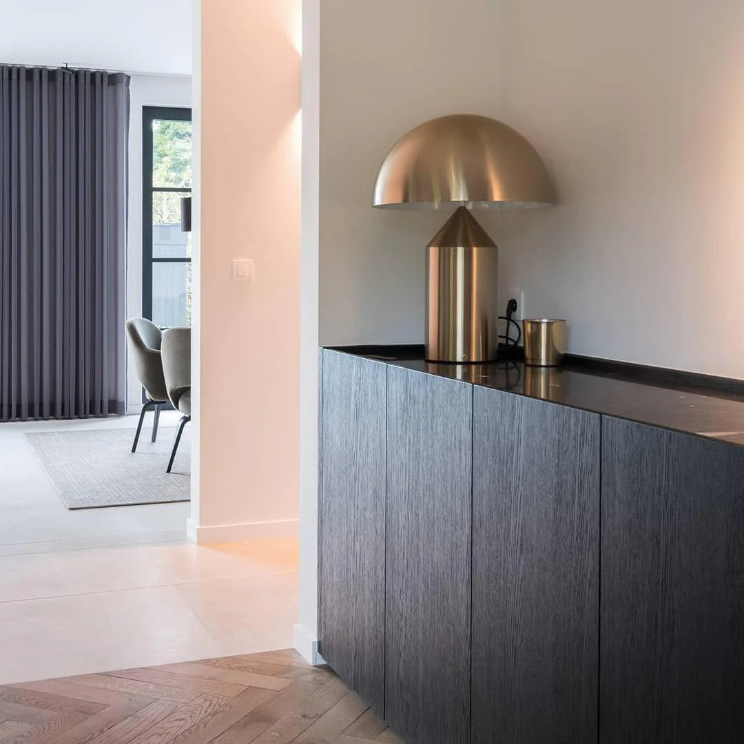 Table Lamp with Minimalist Hemispherical Shade