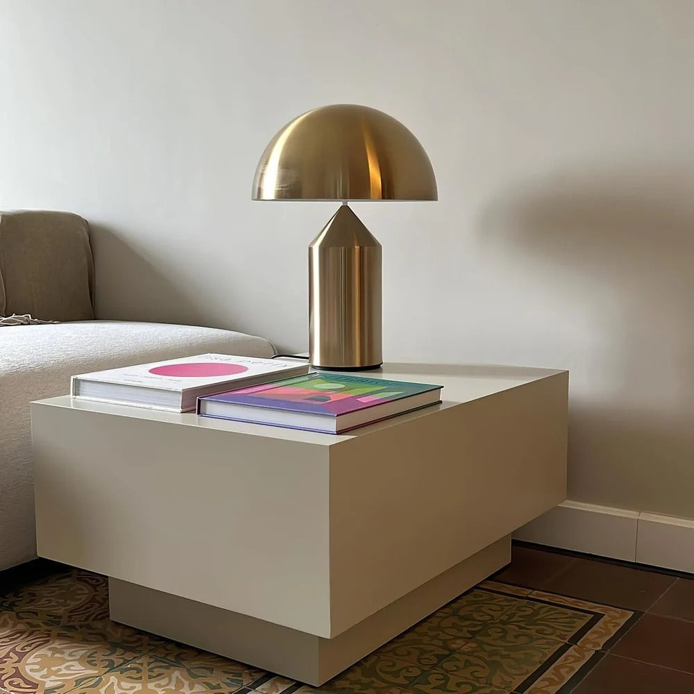 Table Lamp with Minimalist Hemispherical Shade