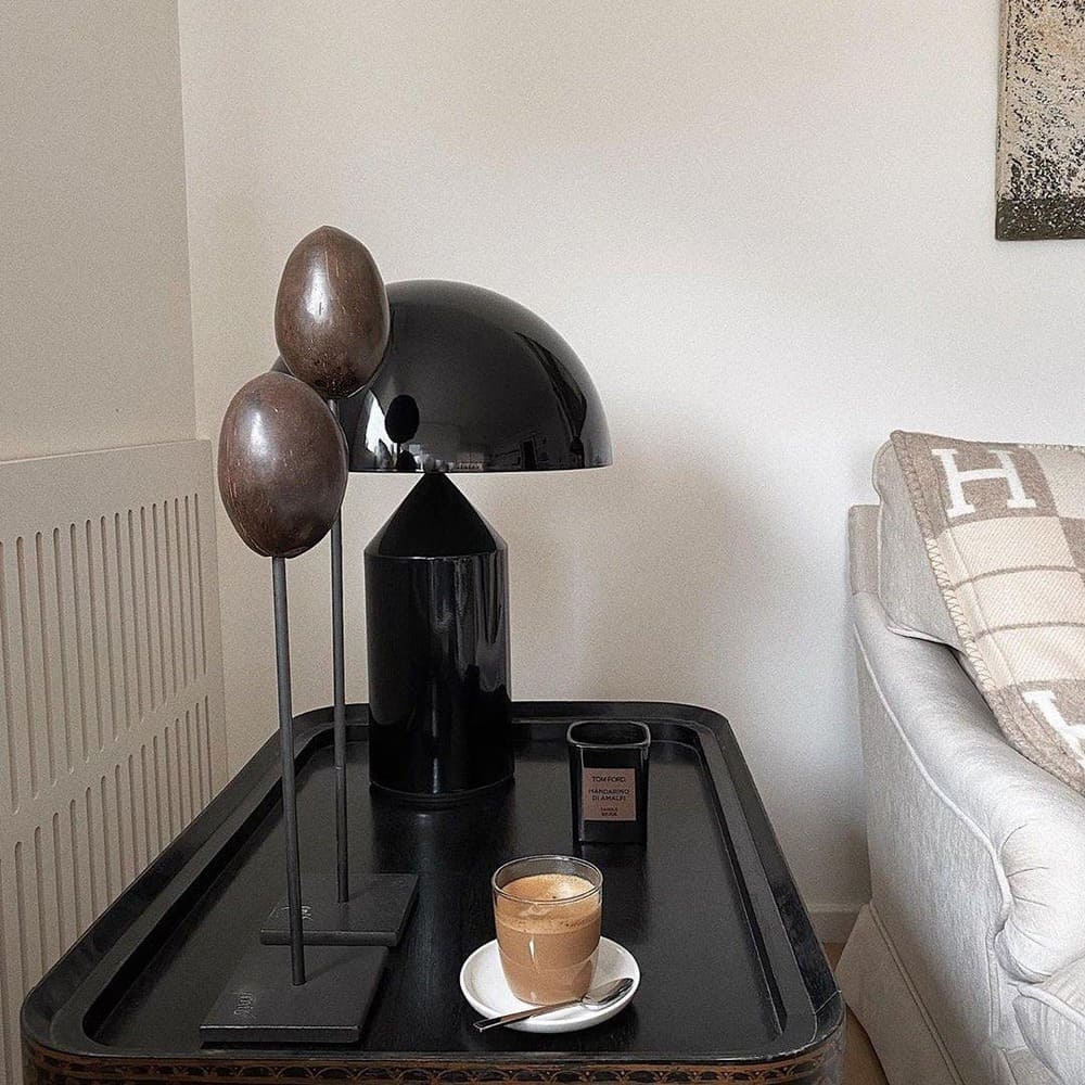 Table Lamp with Minimalist Hemispherical Shade