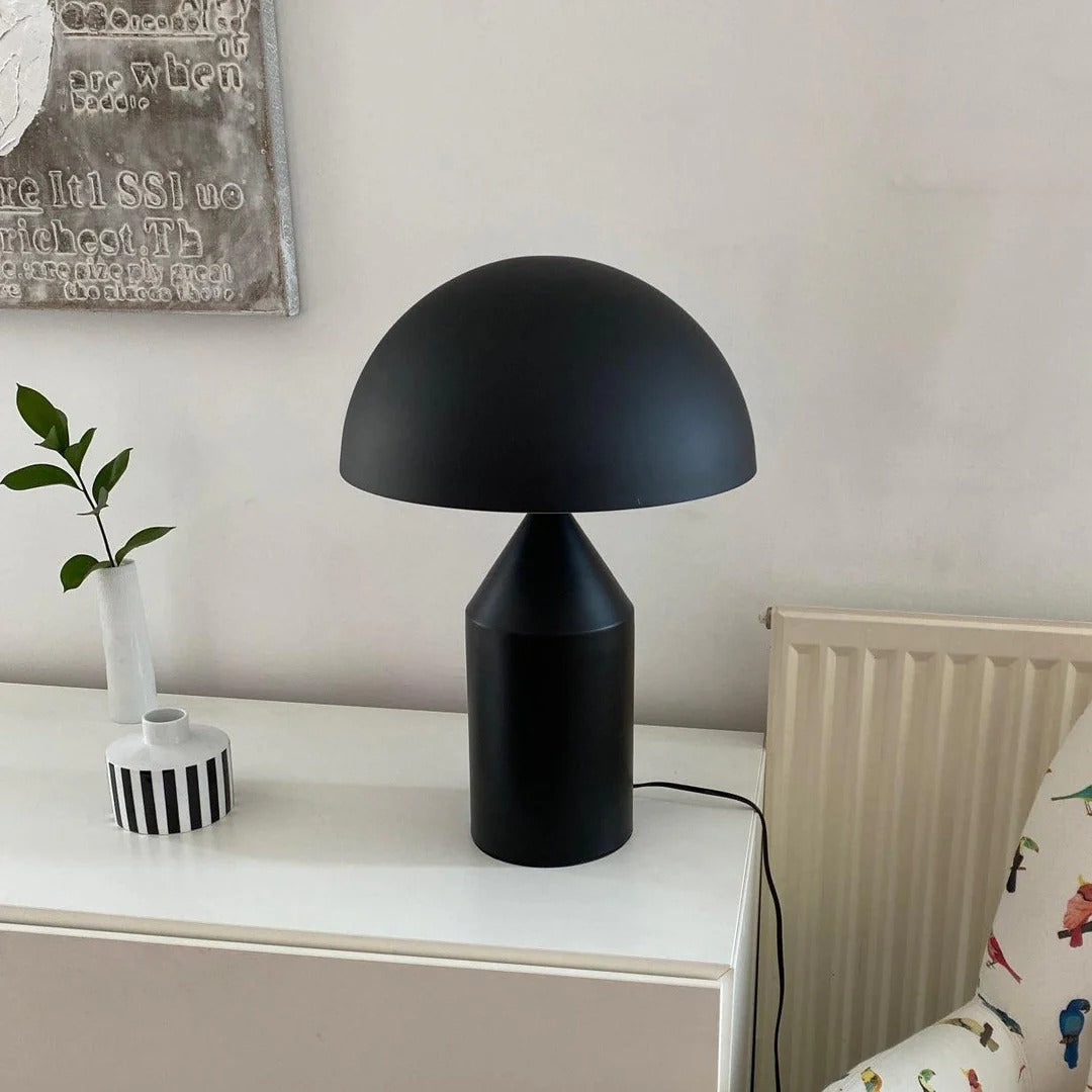 Table Lamp with Minimalist Hemispherical Shade
