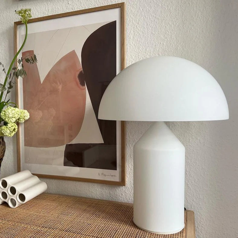 Table Lamp with Minimalist Hemispherical Shade