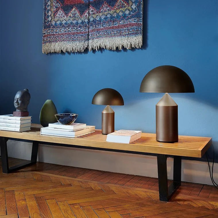 Table Lamp with Minimalist Hemispherical Shade