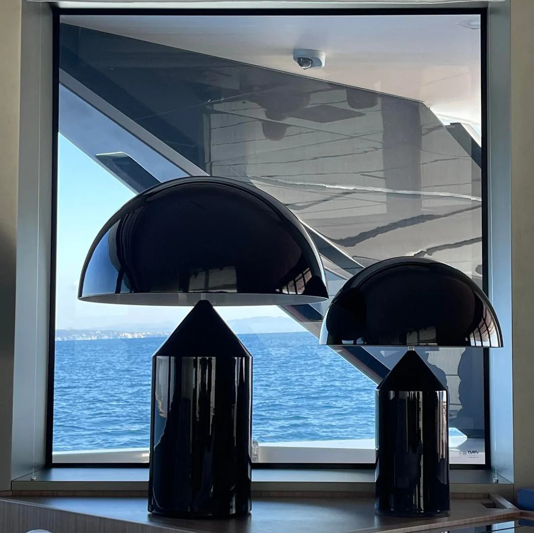 Table Lamp with Minimalist Hemispherical Shade