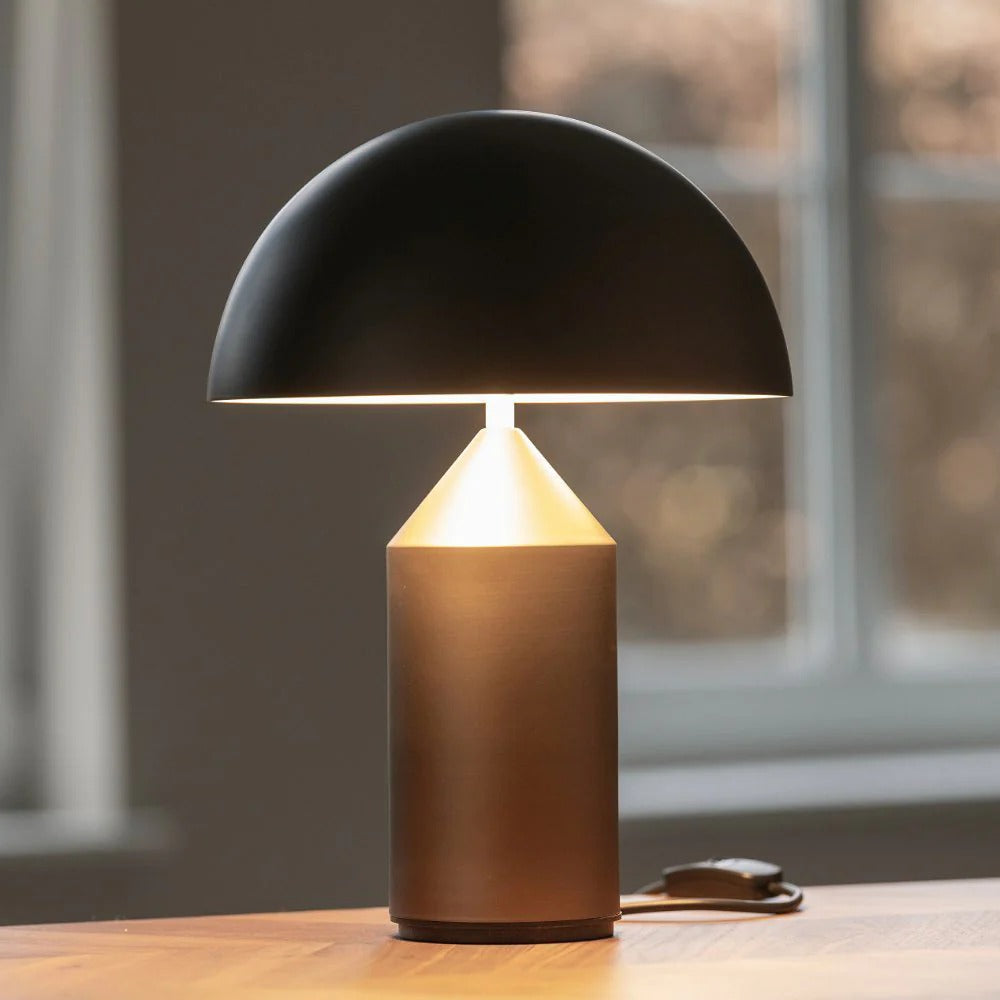 Table Lamp with Minimalist Hemispherical Shade