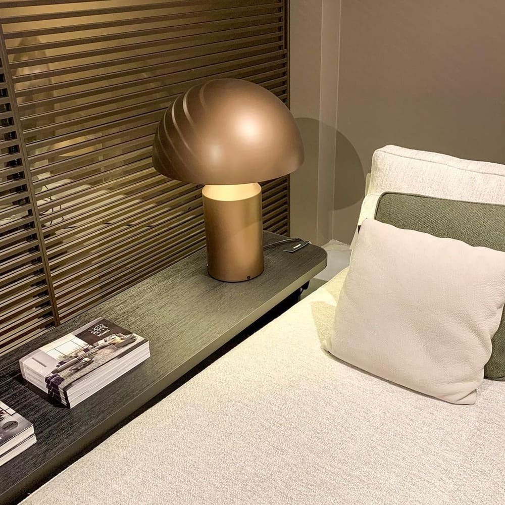 Table Lamp with Minimalist Hemispherical Shade