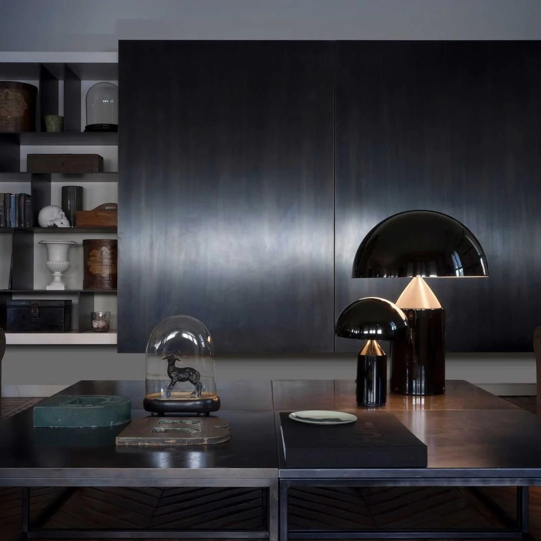 Table Lamp with Minimalist Hemispherical Shade