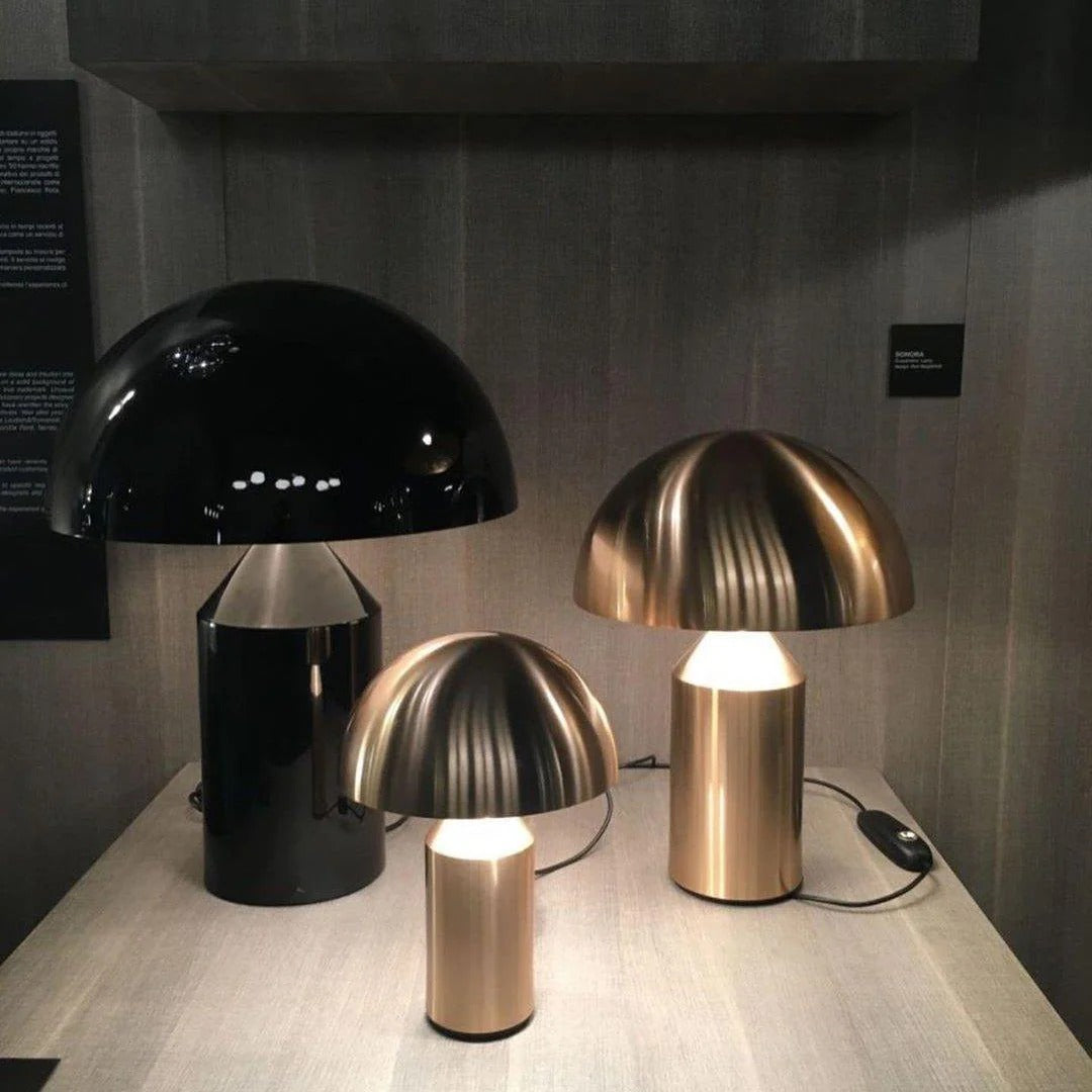 Table Lamp with Minimalist Hemispherical Shade