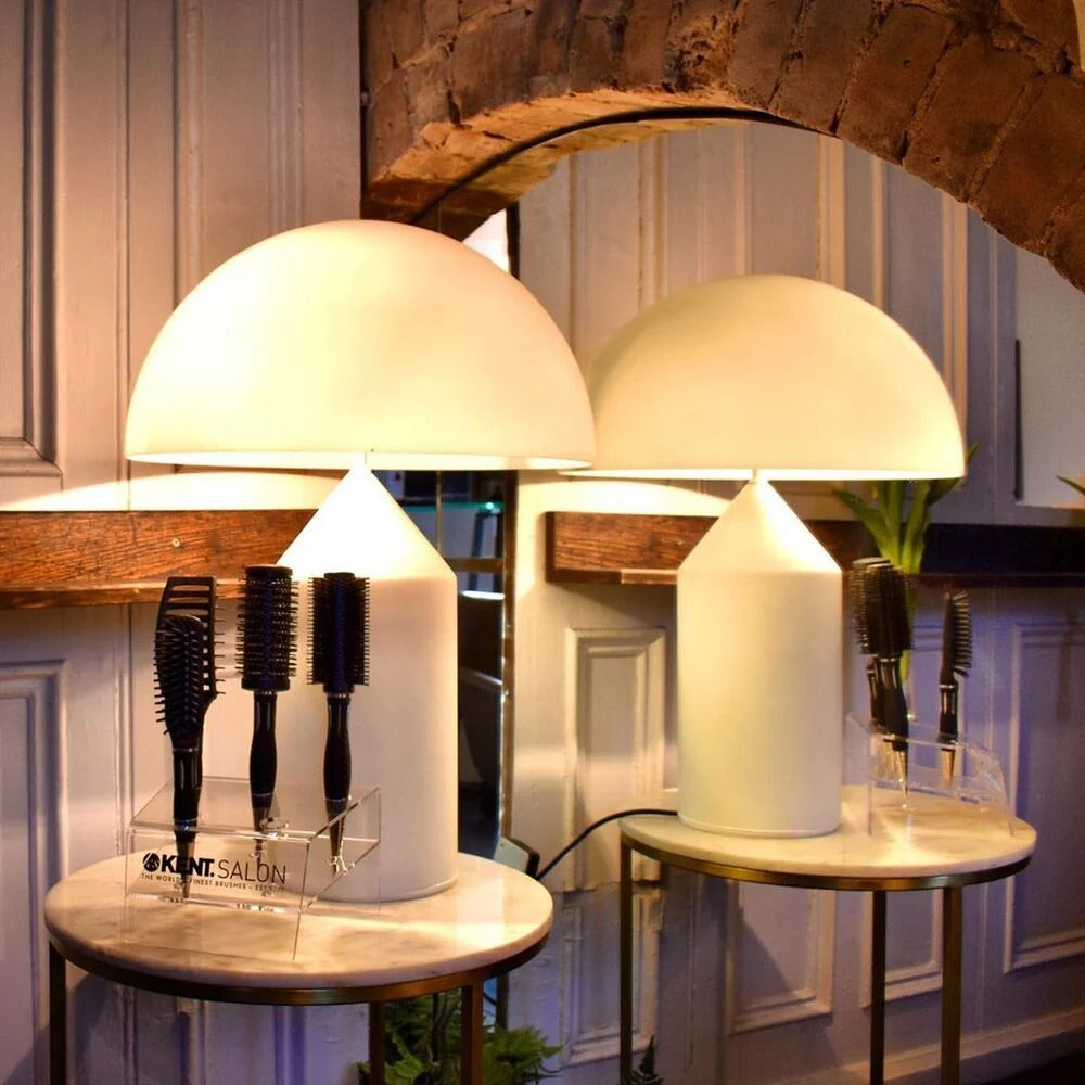 Table Lamp with Minimalist Hemispherical Shade