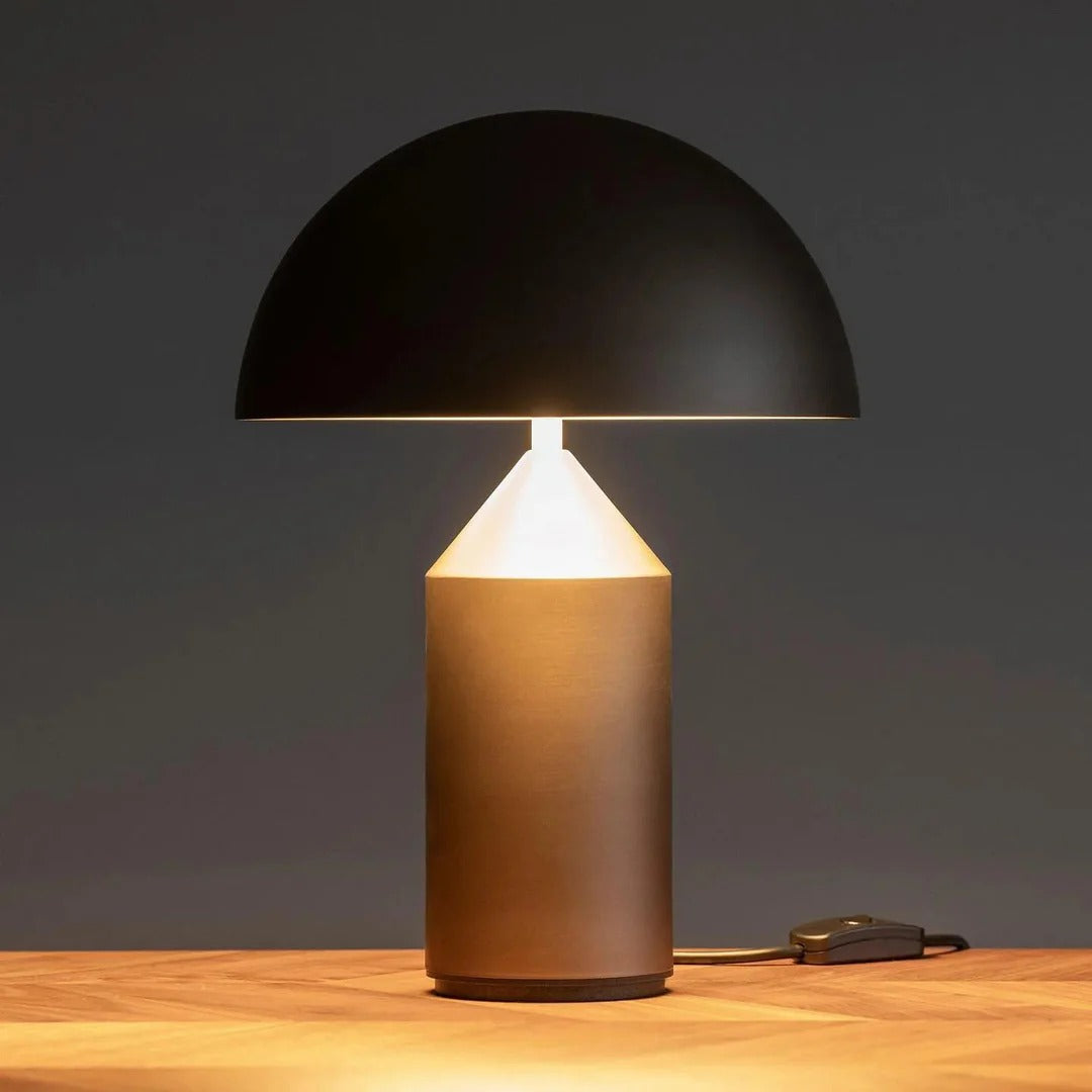 Table Lamp with Minimalist Hemispherical Shade