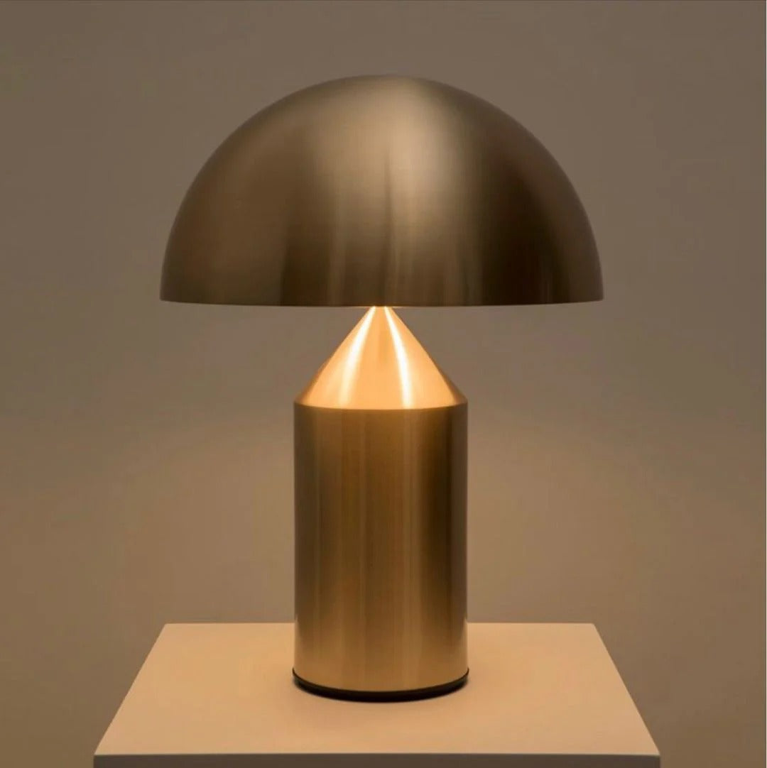 Table Lamp with Minimalist Hemispherical Shade