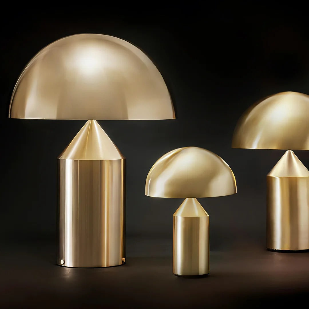 Table Lamp with Minimalist Hemispherical Shade