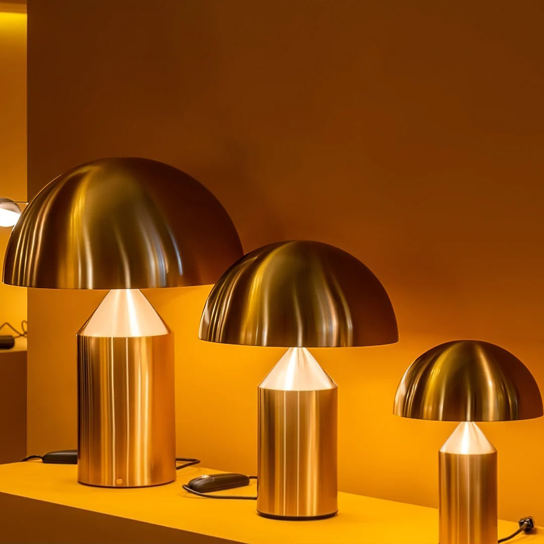 Table Lamp with Minimalist Hemispherical Shade