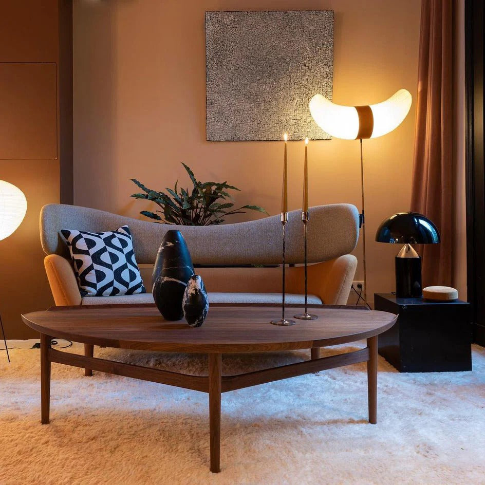 Table Lamp with Minimalist Hemispherical Shade