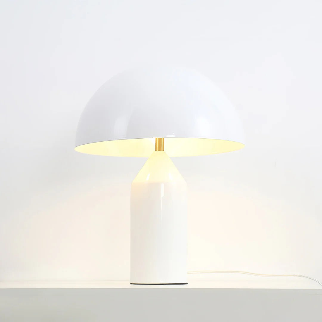 Table Lamp with Minimalist Hemispherical Shade
