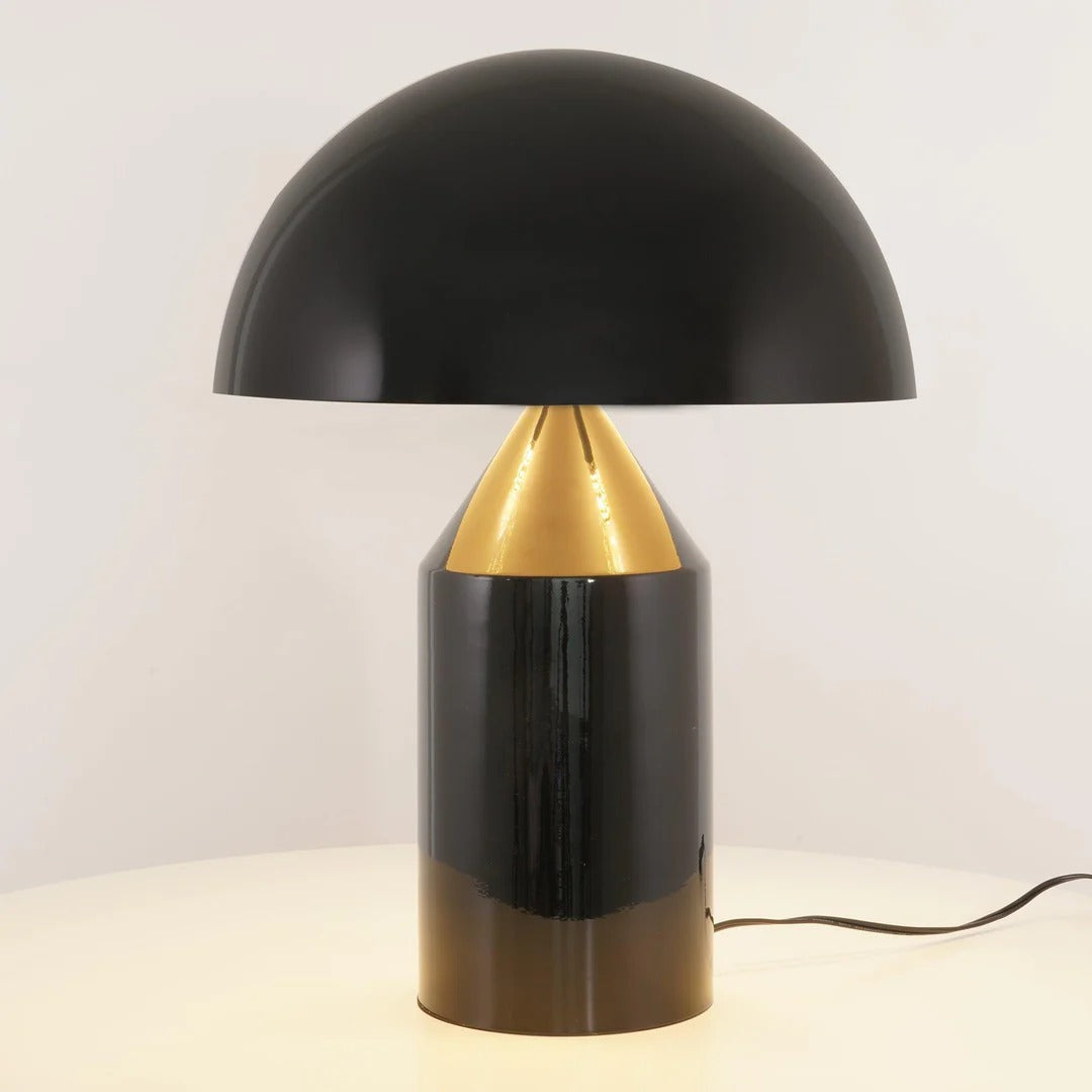 Table Lamp with Minimalist Hemispherical Shade
