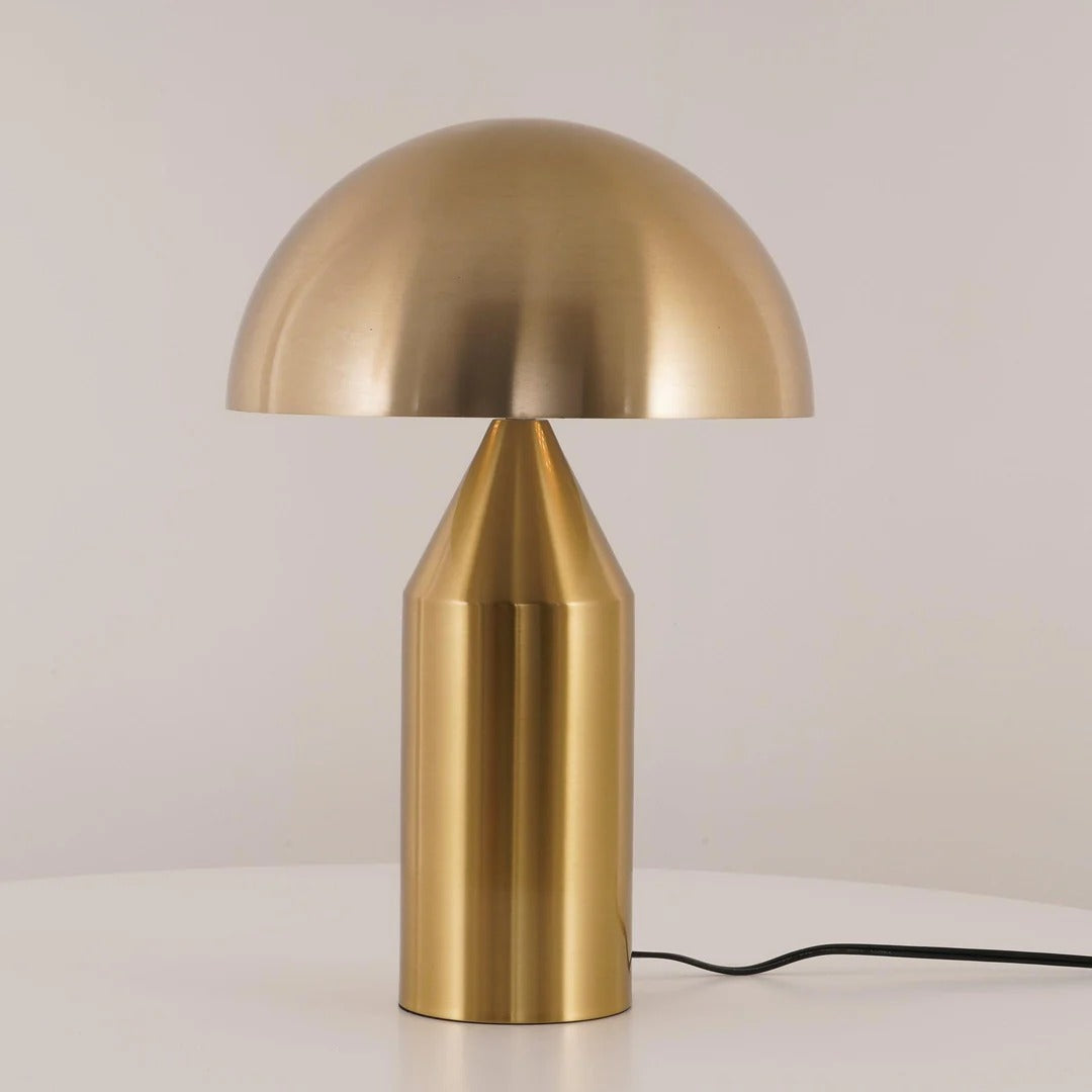Table Lamp with Minimalist Hemispherical Shade