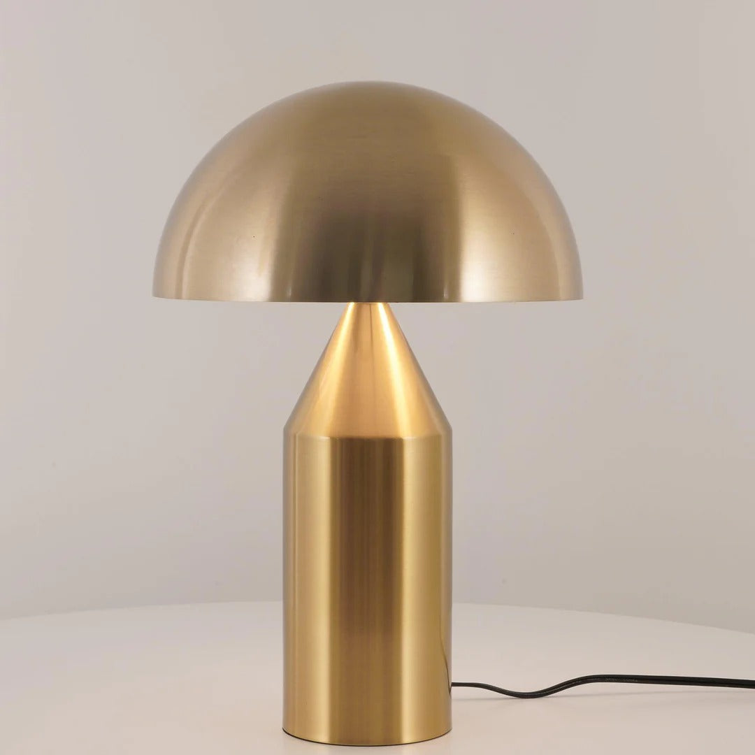 Table Lamp with Minimalist Hemispherical Shade