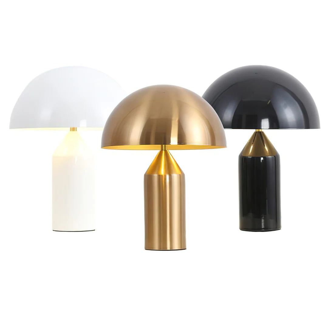Table Lamp with Minimalist Hemispherical Shade