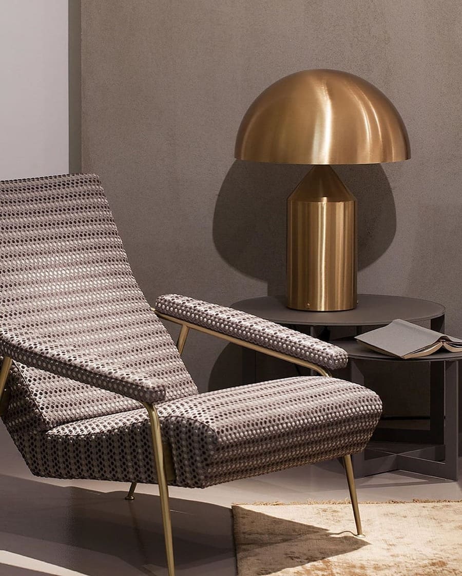 Table Lamp with Minimalist Hemispherical Shade