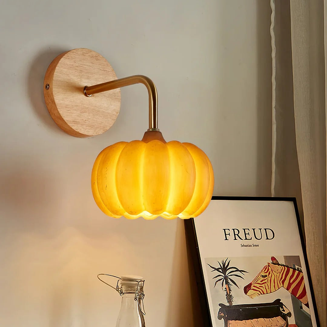 Unique Pumpkin Wall Light Fixture