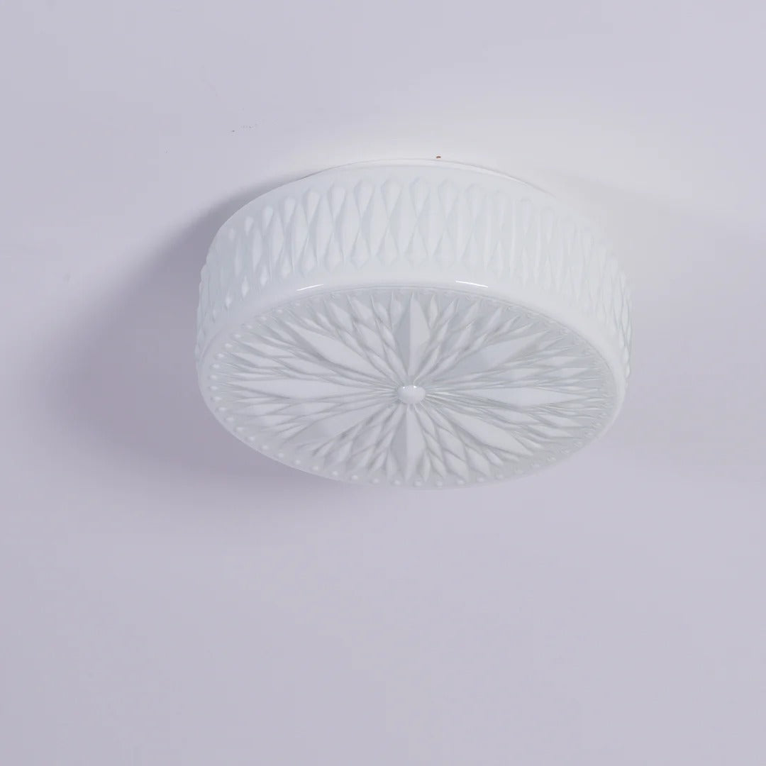Vintage Cylindrical Embossed Flush Mount LED Light