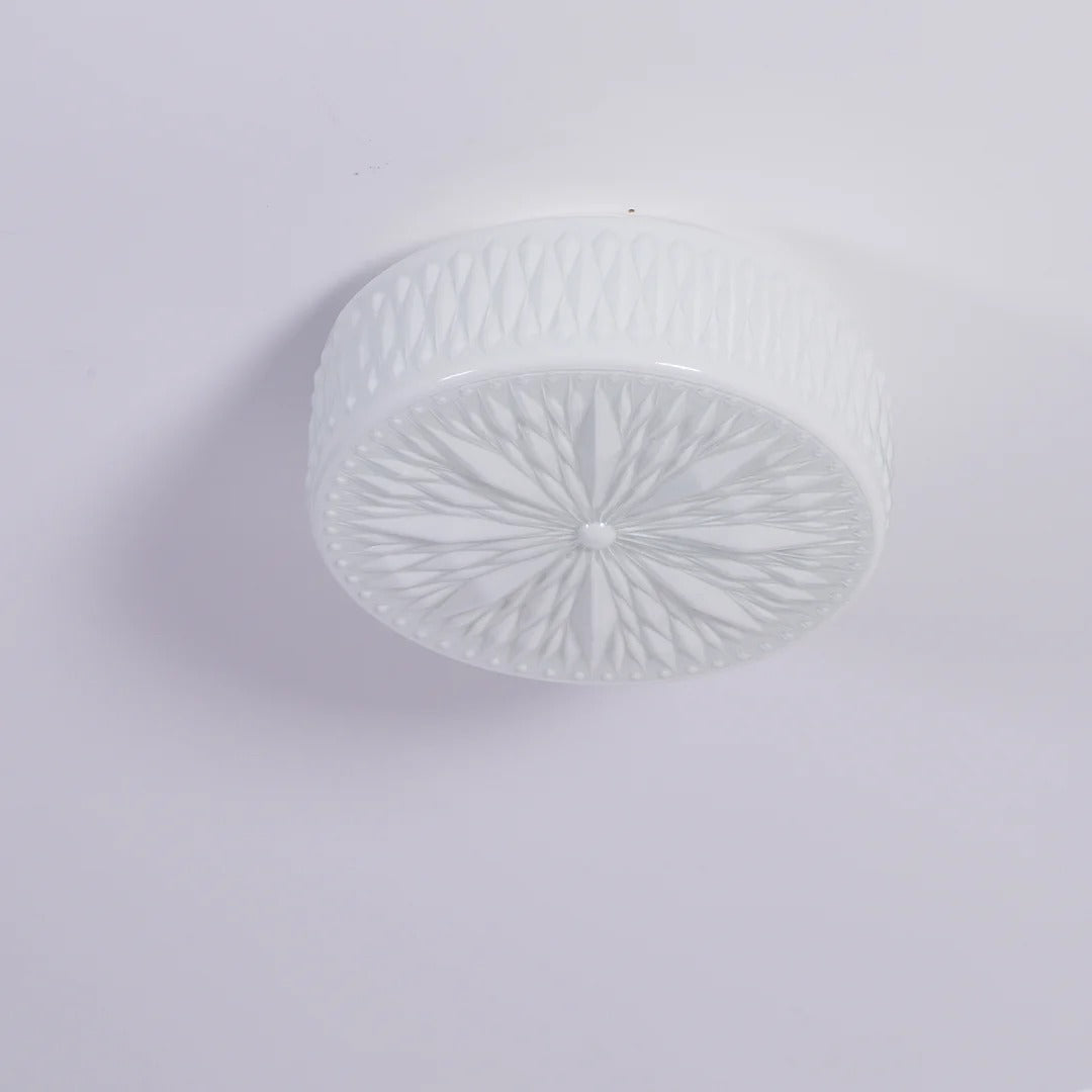 Vintage Cylindrical Embossed Flush Mount LED Light