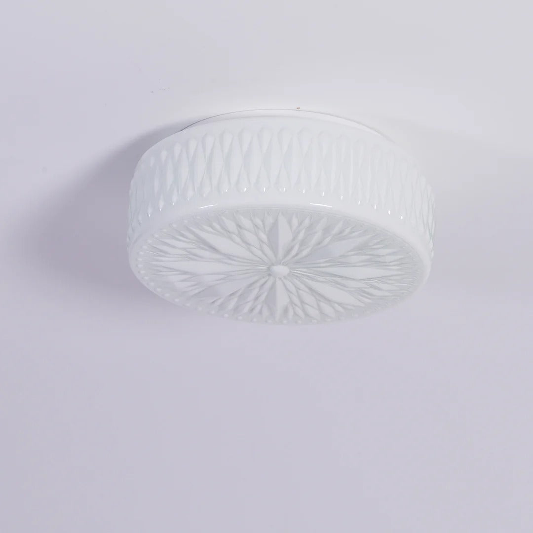 Vintage Cylindrical Embossed Flush Mount LED Light