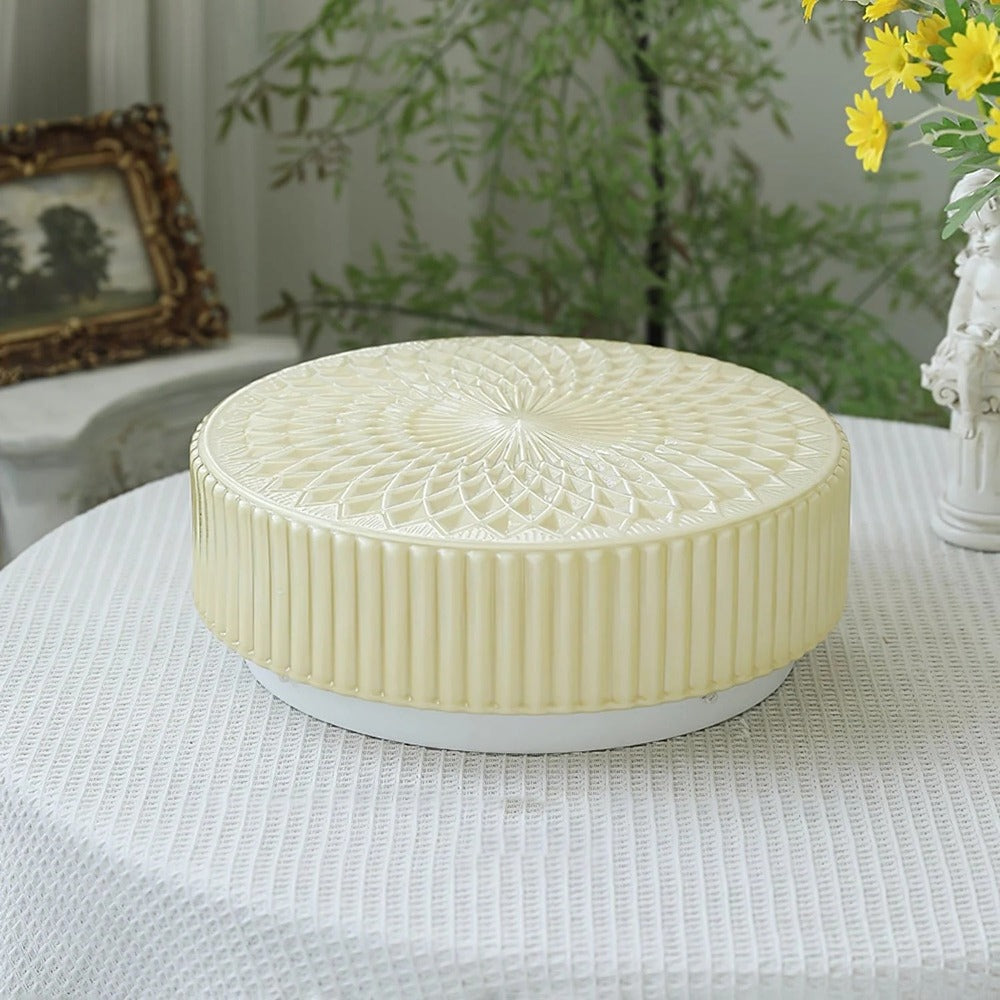 Vintage Cylindrical Embossed Flush Mount LED Light
