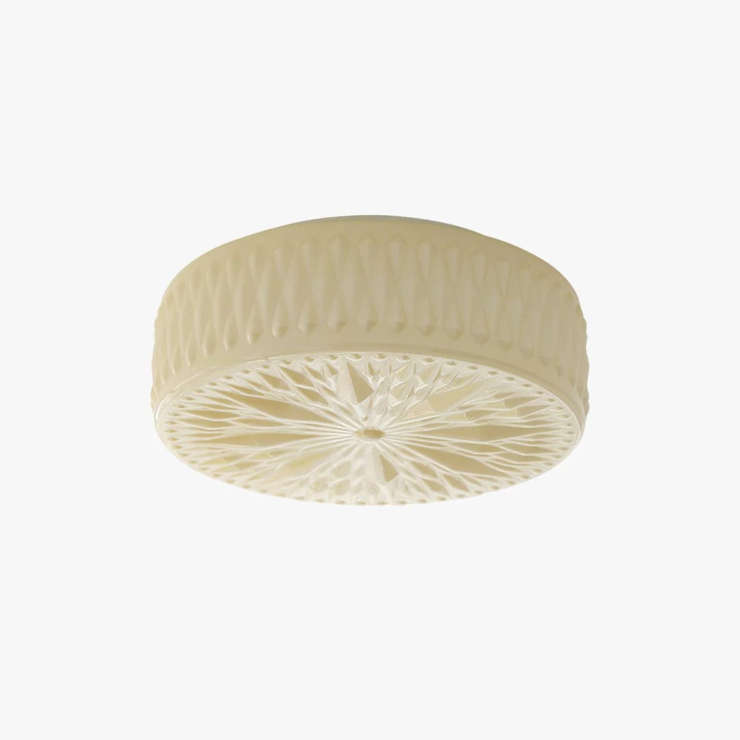 Vintage Cylindrical Embossed Flush Mount LED Light