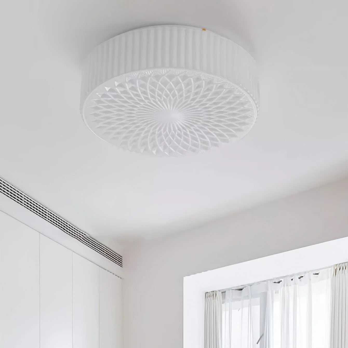 Vintage Cylindrical Embossed Flush Mount LED Light
