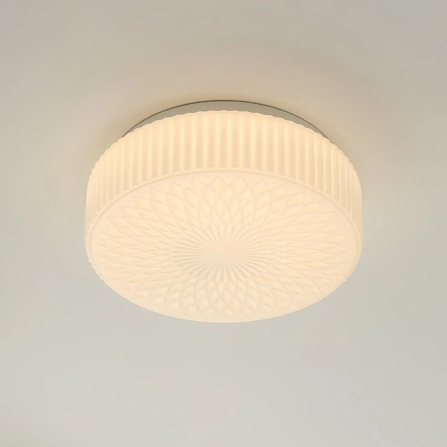Vintage Cylindrical Embossed Flush Mount LED Light