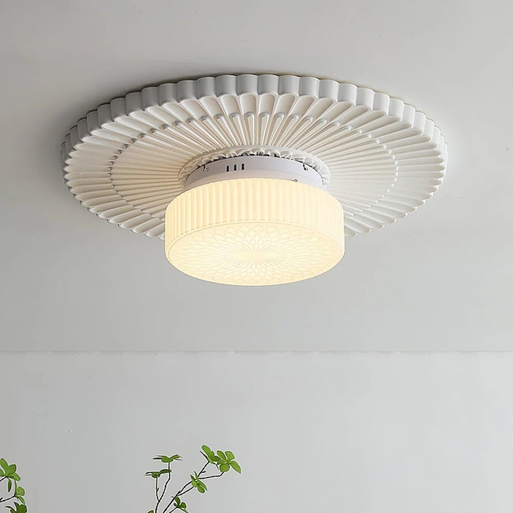 Vintage Cylindrical Embossed Flush Mount LED Light