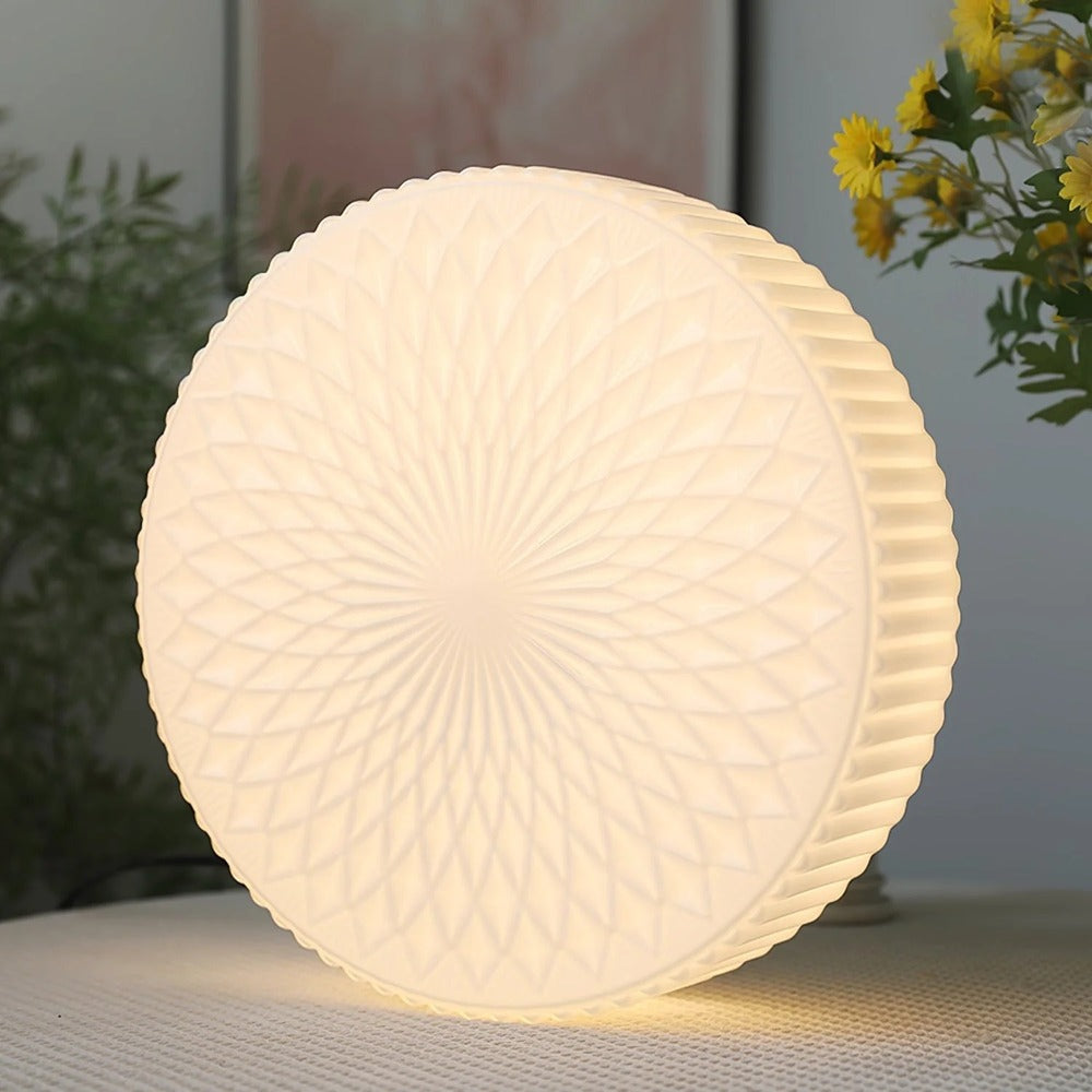 Vintage Cylindrical Embossed Flush Mount LED Light