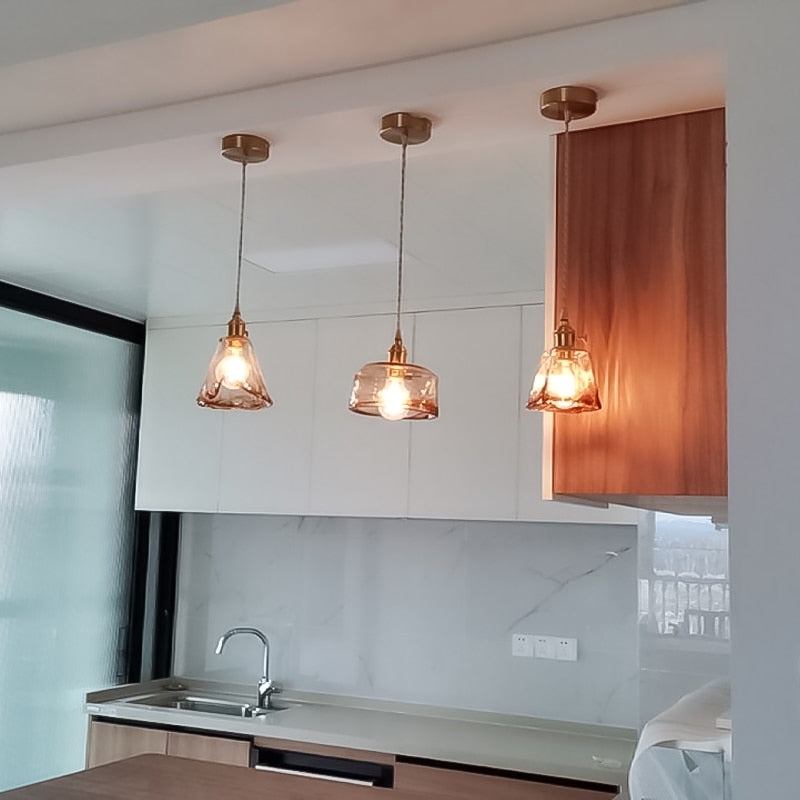 Pendant Light in Vintage Irregular Square Design