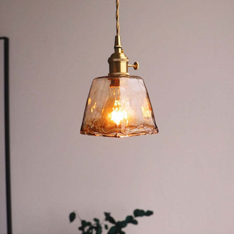 Pendant Light in Vintage Irregular Square Design