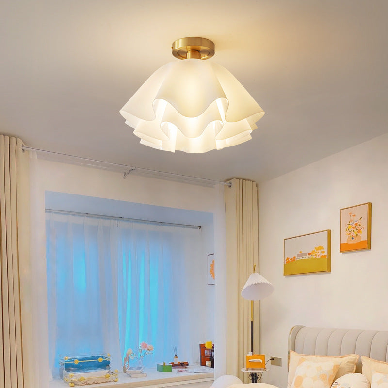 White Flower Ceiling Lamp - Vintage Style