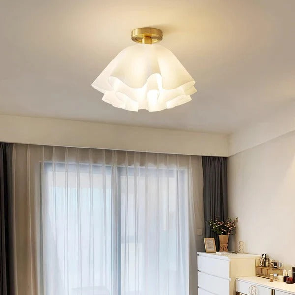 White Flower Ceiling Lamp - Vintage Style