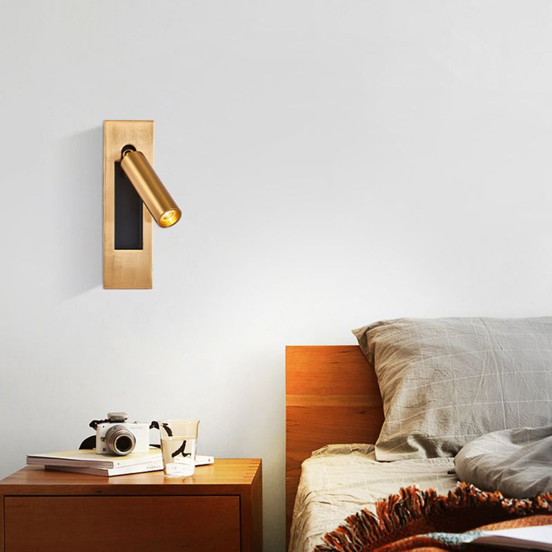 Adjustable Wall Lamp in Black & Gold Finish