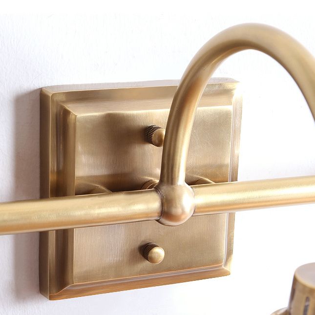 Antique Brass Wall Lamp, Dual-arm Elegance