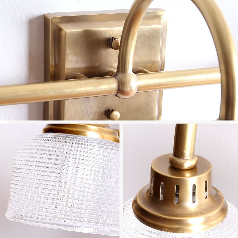 Antique Brass Wall Lamp, Dual-arm Elegance