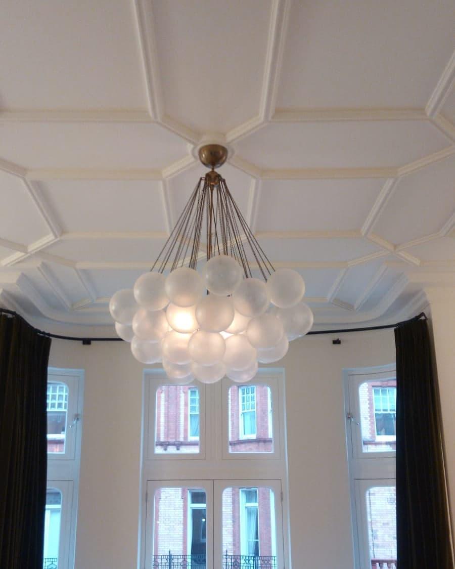 Minimalist Clustered Spherical Chandelier Fixture