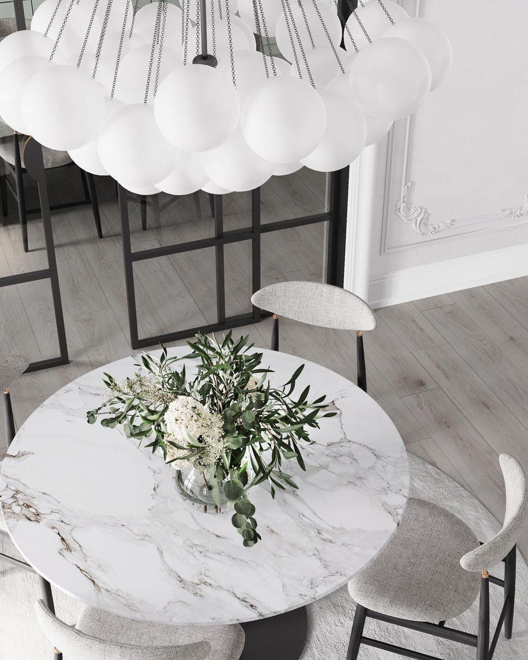 Minimalist Clustered Spherical Chandelier Fixture