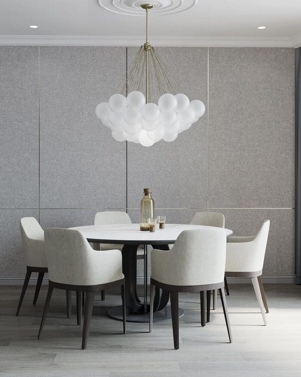 Minimalist Clustered Spherical Chandelier Fixture