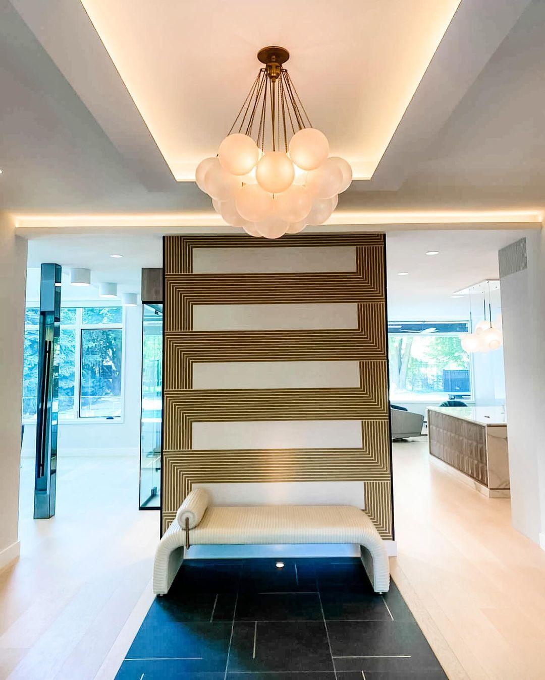 Minimalist Clustered Spherical Chandelier Fixture