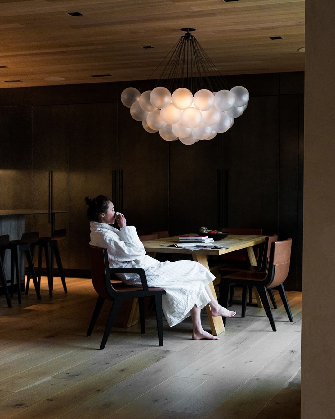 Minimalist Clustered Spherical Chandelier Fixture