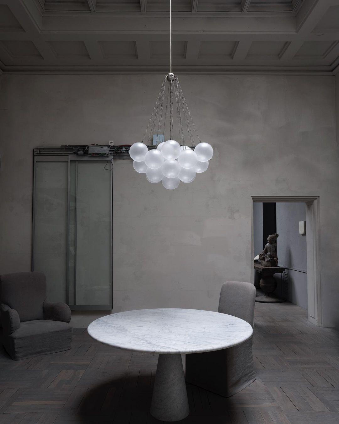 Minimalist Clustered Spherical Chandelier Fixture