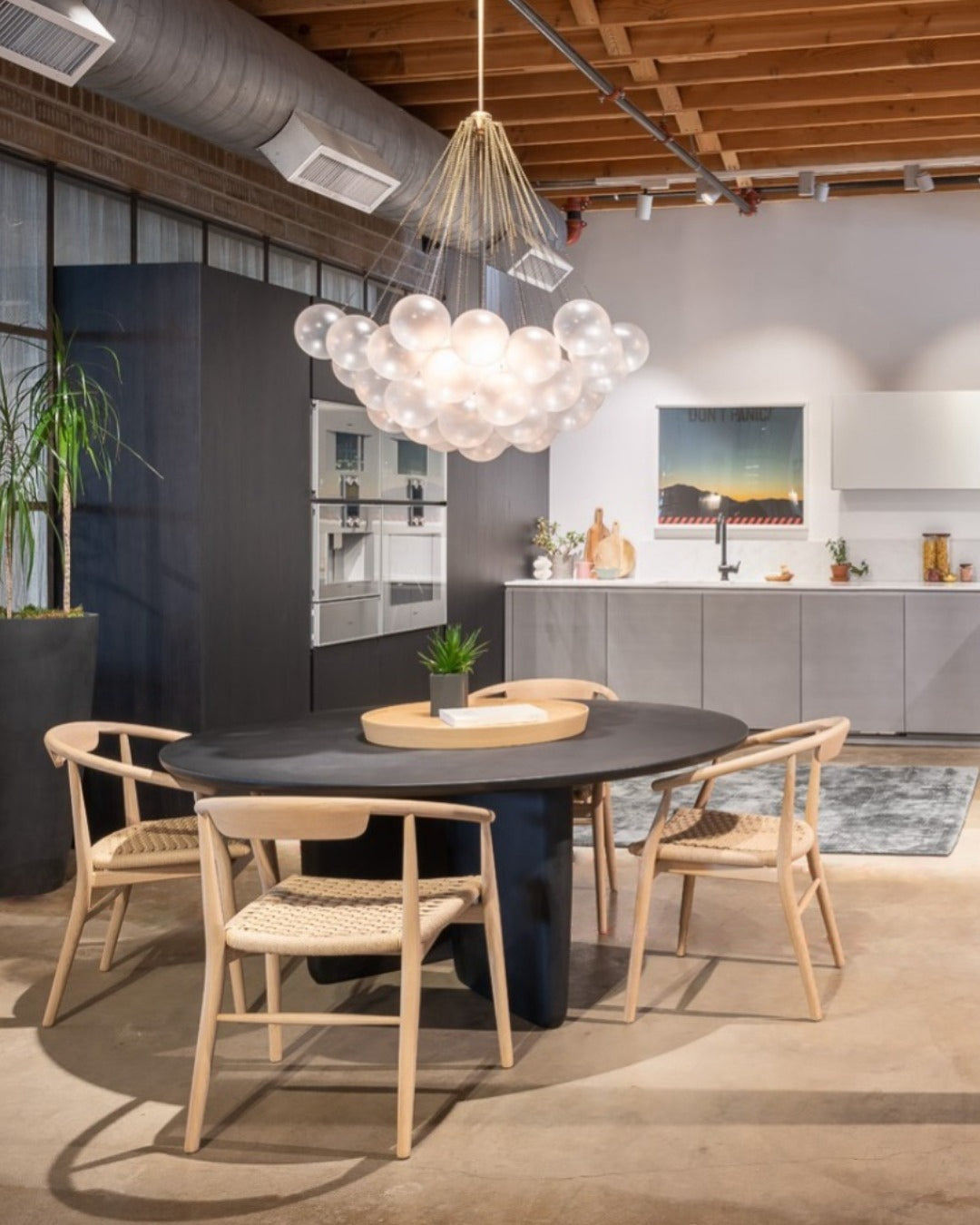 Minimalist Clustered Spherical Chandelier Fixture
