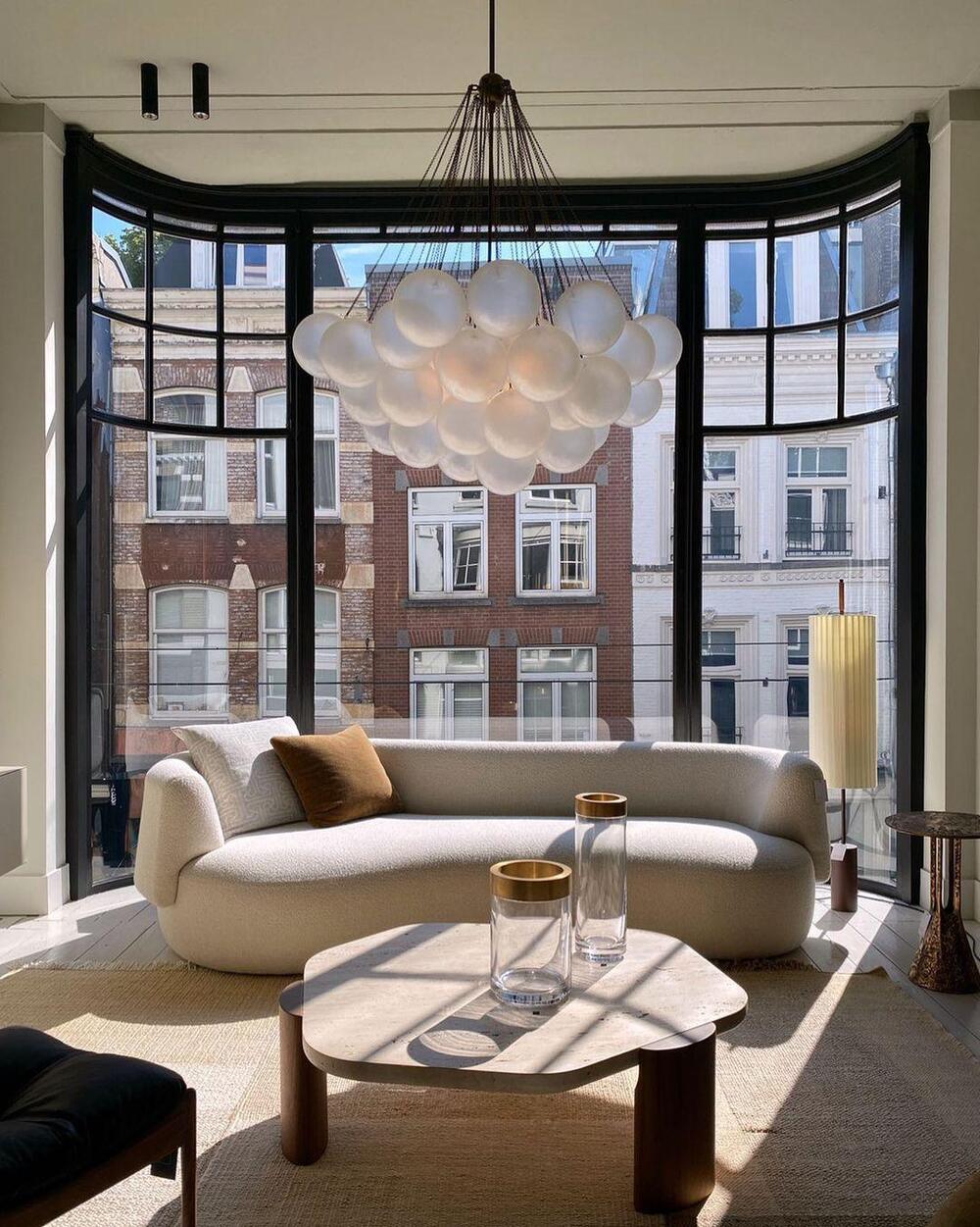 Minimalist Clustered Spherical Chandelier Fixture